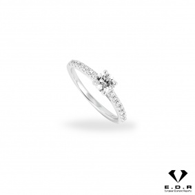 White Gold Round Brilliant Cut Diamond Ring 0.50ct H/VS1